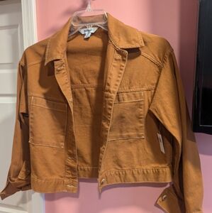 NWT Old Navy Crop Utility Jacket size S color Sly Fox